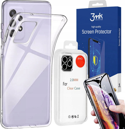 Set mbrojtës 3mk Clear Case 2mm për Samsung Galaxy A13 4G, transparent, me folie ekrani
