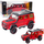 Lodër makinë off road metalike, pull back, drita dhe tinguj, e kuqe, 1:22