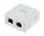 Prizë rrjeti Gembird NCAC-2U5E-01, 2x RJ45, Cat.5e, e bardhë