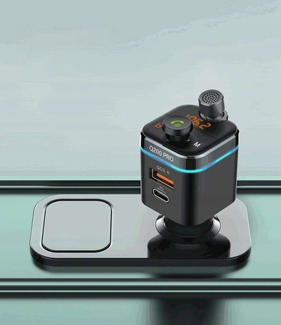 Transmetues FM për makinë Feegar Q200 Pro, Bluetooth 5.0, karikim 42W QC PD, i zi