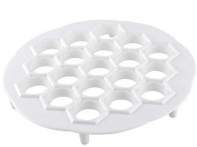 Kallëp për ravioli DA21A, 19 vrima, plastikë PP, i bardhë