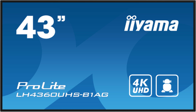 Monitor iiyama ProLite LH4360UHS-B1AG, 43", 4K, e zezë