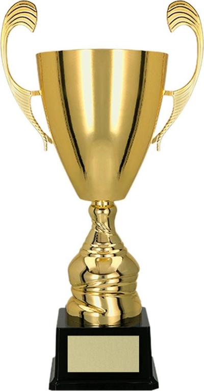 Kupë dekorative trofe Golden T S, metal plastike, me ngjyrë ari
