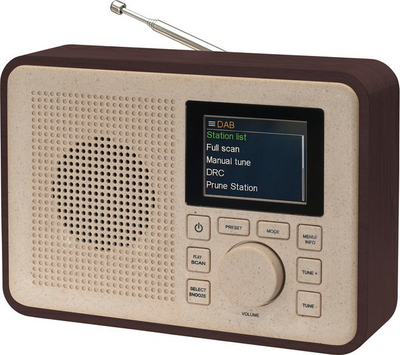 Радио DAB FM Денвер Гринлајн DAB-60, Bluetooth, 10W, темно дрво