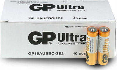 Bateri alkaline GP Ultra G Tech AA LR6, 1.5V, pako me 40 copë