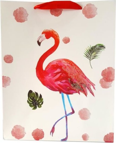 Qese dhuratash JU-PITER Flamingo, e madhe, me ngjyra plot