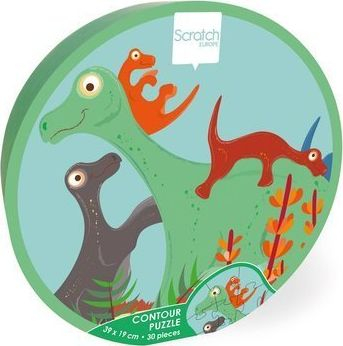 Puzzle me figura Dino Junior, 30 copë, 39 x 19 cm, shumëngjyrësh