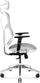 Karrige zyre Diablo Chairs V-Basic, ergonomike, rrjetë V-Mesh, e bardhë gri