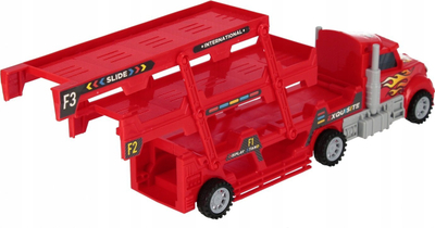 Set lodrash MEGA CREATIVE Fire Brigade 543853, kamion transporti me gjoja, plastik, i kuq