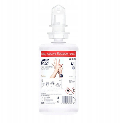 Shkumë dezinfektuese për duar Tork S4, biocide, 950ml, pa ngjyrë