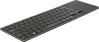 Tastierë Delock (12454), wireless, DE, e zezë