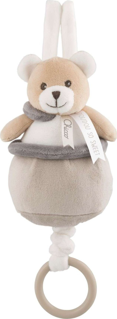 Lodër muzikore Chicco Doudou Music Box Bear 9618, arush pelushi, e bezhë