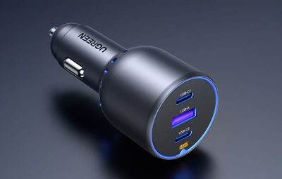 Karikues makine Ugreen 75W, 3 porta, karikim i shpejtë, gri