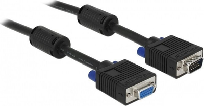 Kabllo VGA Delock 82566, D-Sub mashkull–femër, 5m, e zezë