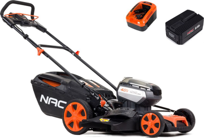 Kositëse bari NAC 40V, bateri 6Ah, prerje 46 cm, kosh 60 L, e zezë