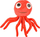 Lodër pelushi Daffi Little Octopus Mini Mini, oktapod i butë, i vogël, shumëngjyrësh