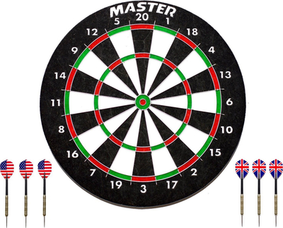 Tabelë dart Master Grader, sisal, 45 cm, shumëngjyrëshe