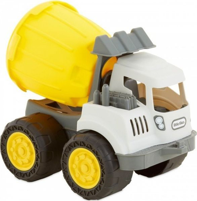 Kamion lodër Little Tikes Dirt Digger, mikser betoni, 2 në 1, i verdhë me gri