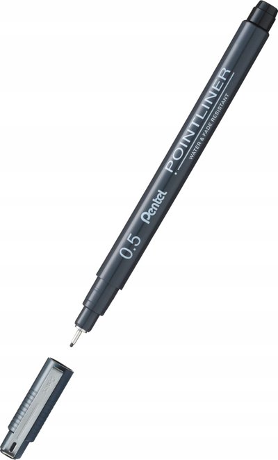 Stilolaps fineliner Pentel PointLiner, 0.5mm, i zi