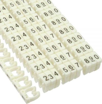 Set shenja kabllosh InLine Marker White 59961H, 100 copë, për kabllo 4 mm, të bardha