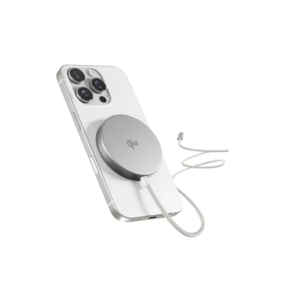Mbushës pa tel Epico UltraBase Qi2 Mag+ EO50, 15W, MagSafe, i argjendtë