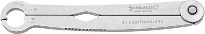 Çelës ratchet Stahlwille FastRatch 240, 19 mm, çelik inox, ngjyrë argjendi