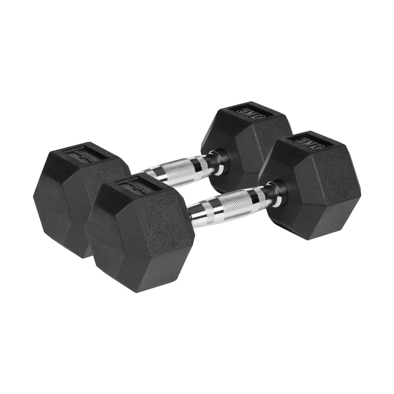 Set dombellash Rebel Weights, 2 x 5kg, gjashtëkëndore, të zeza