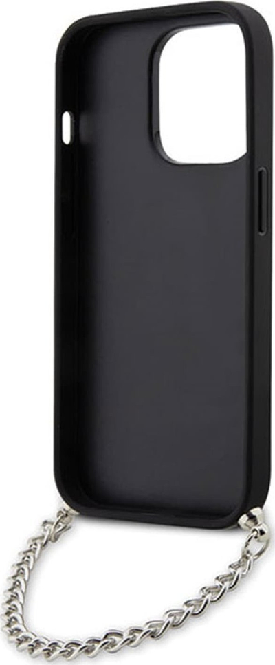 Mbulesë telefoni Karl Lagerfeld KLHCP14LSACKLHPK për iPhone 14 Pro, hardcase Saffiano, e zezë