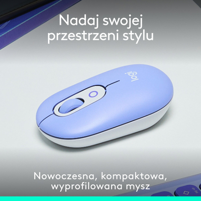 Maus pa kabllo Logitech POP, SilentTouch, buton emoji, lejla