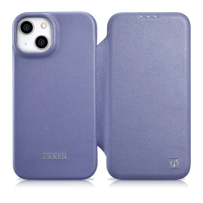 Këllëf lëkure folio iCarer CE Premium për iPhone 14 Plus, me MagSafe, lejla e çelët
