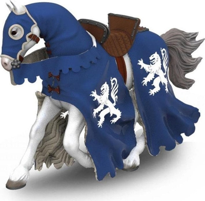 Figurë lodër Papo Blue Knight Horse with Lance, plastikë, e shumëngjyrshme