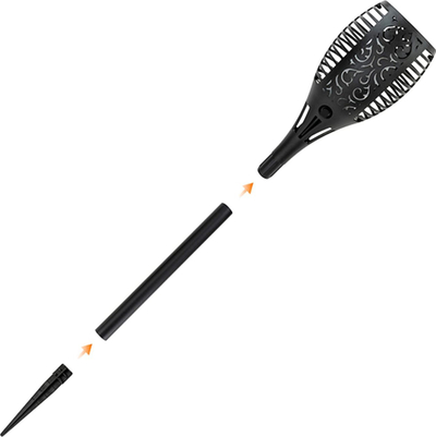 Llambë kopshti diellore Flame, efekt flake, IP65, e zezë