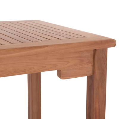 Tavolinë bar kopshti HomeMarkt Cranston HM18111, dru teak, 120x60x105 cm, ngjyrë natyrale