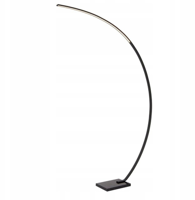 Llambë dyshemeje Lucide Curve LED, 192 cm, me zbehje, e zezë