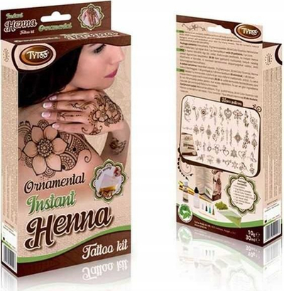 Set tatuazhesh me henna Tytoo Ornamental, për tatu me kohë, si për fillestarë, si për profesionistë