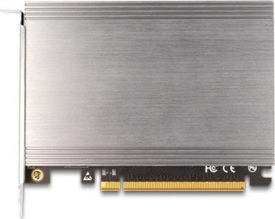 Kartë zgjeruese Delock PCI Express X16, 4x NVMe M.2, me ftohës, e zezë