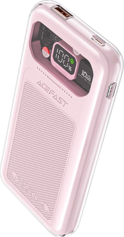 Power bank ACEFAST M1 Crystal, 10000mAh, 30W, rozë