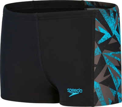 Rroba banje çunash Speedo Hyper Boom Panel Aquashorts, Endurance10, me lidhëse, të zeza me blu