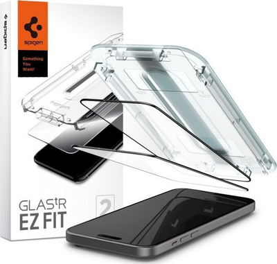 Mbrojtës ekrani Spigen Glas.tR EZ Fit, 2 copa, për iPhone 15 Plus, transparent