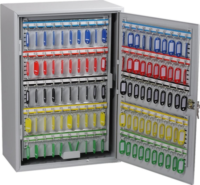 Kabinet çelësash Phoenix KC0605E, 300 çelësa, bravë elektronike, gri