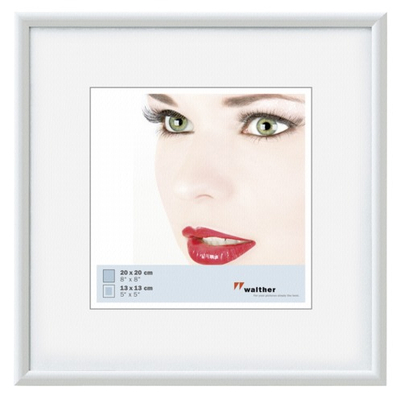 Рамка за фотографија Walther Design KW220H, 13x13 cm, пластика, бела