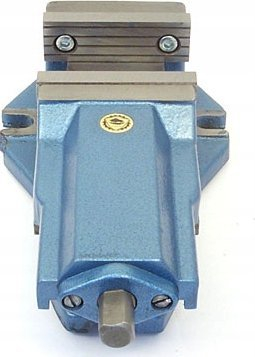 Ngërshare portative rrotulluese Bison Type 1256, hapje 63 mm, metal, blu