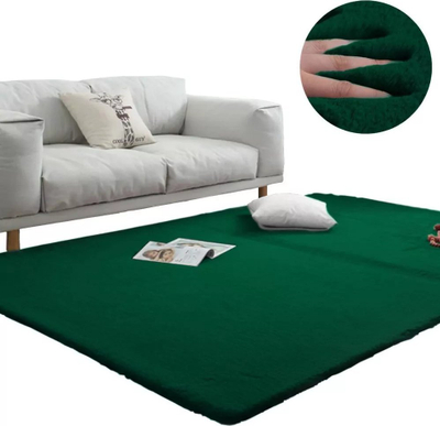 Tapet dhome Room Rug Rabbit Strado, 120x160 cm, push i butë, jeshile e errët
