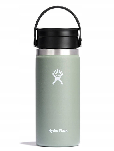 Termus Hydro Flask Wide Mouth Flex Sip Lid, 16oz, çelik inox, jeshile