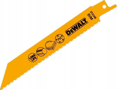 Teh sharrë sabre Dewalt DT2348-QZ, 152mm, hap dhëmbësh 1.8-2.5mm, i verdhë