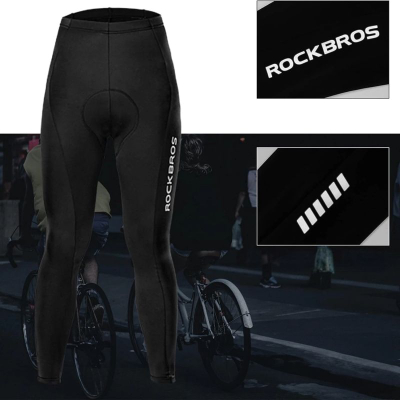 Pantallona çiklizmi Rockbros RK2004, me jastëk shkumë 4D, madhësia L, të zeza