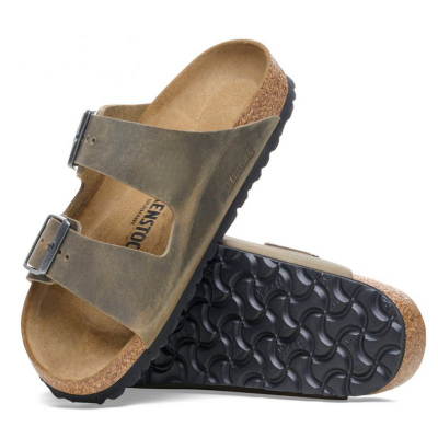 Машки сандали Birkenstock Arizona, обоена кожа, Faded Khaki Green