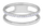 Unazë Troli Silver Minimalist Zircons, 59 mm