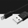 Kabllo Lightning Usams USB-A, 1m, e zezë