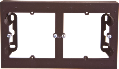 Kuti montuese mbi sipërfaqe Kontakt Simon Double DPN2/46, për 2 module, kafe mat